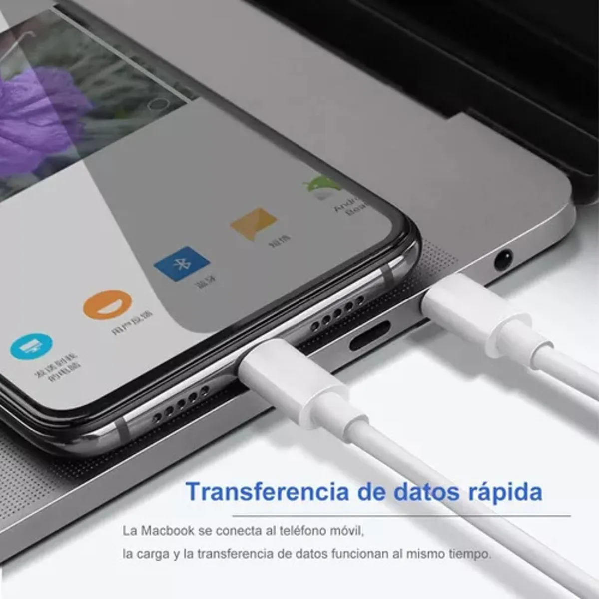 Cable Usb C A Tipo C Carga Rápida 65W Para Samsung Xiaomi Y Mas