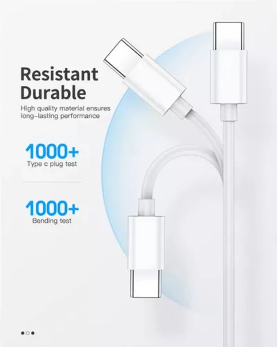 Cable Usb C A Tipo C Carga Rápida 65W Para Samsung Xiaomi Y Mas