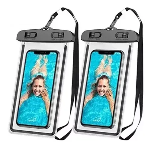 Combo X2 Funda Estuche Impermeable Celular Universal Bolsa