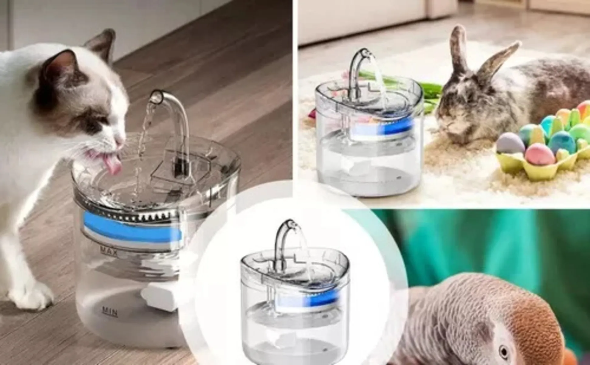 Fuente De Agua Para Mascotas Gatos Silencioso Automatico