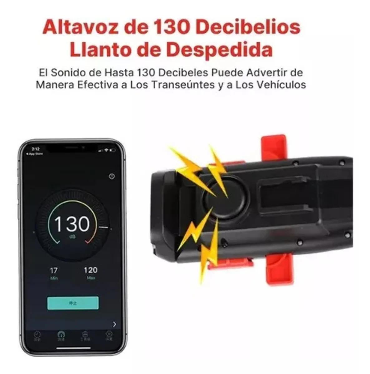 Luz Linterna Para Bicicleta Recargable Con Soporte Celular