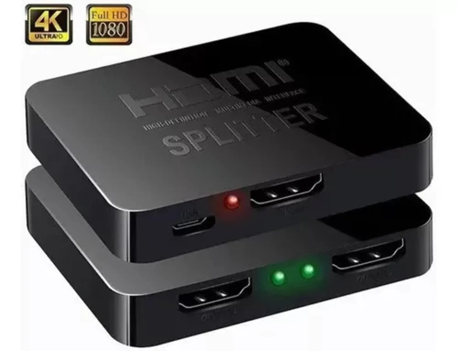 Splitter Divisor Hdmi 1 Entrada Con 2 Salidas Full Hd 1080p 4k