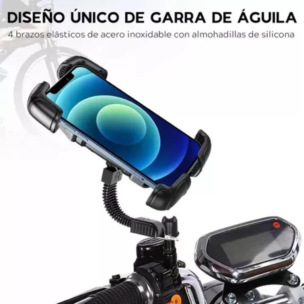 Soporte Universal Para Celular Moto Espejo Holder 360° Gps