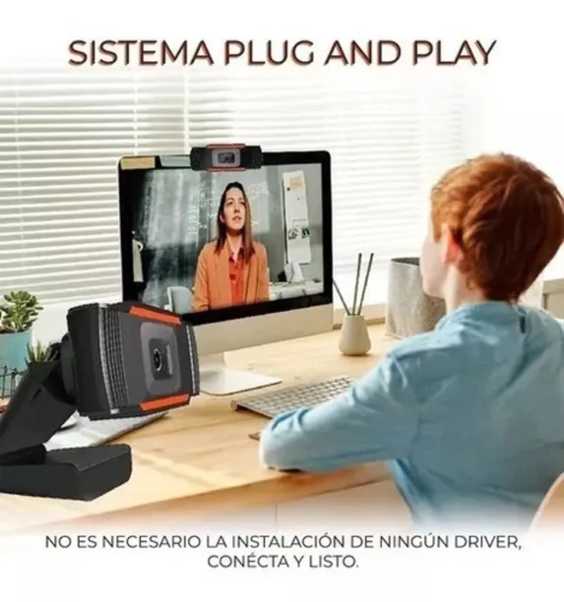 Webcam Camara Web Hd 480p Para Pc Laptop Con Microfono