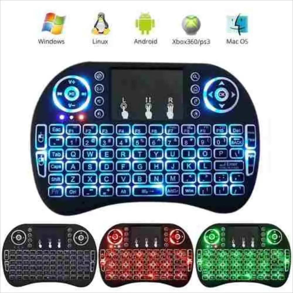 Control Remoto Mouse Teclado Inalámbrico Tv Box Portátil