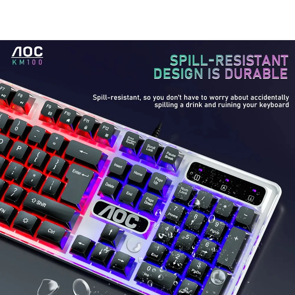 Kit Gaming Mouse y Teclado Alámbrico Rgb Iconic