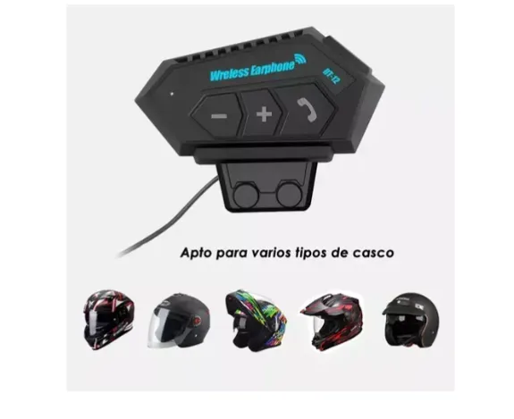 Intercomunicador Bt12 Auriculares Casco Bluetooh