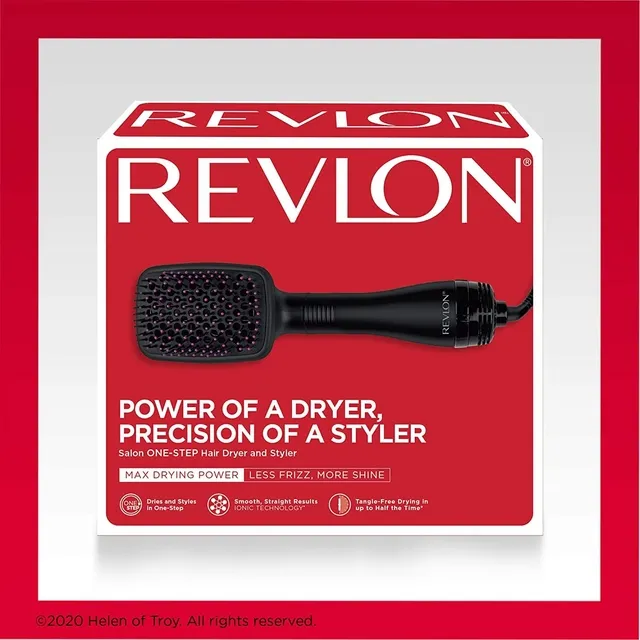 Cepillo Secador y Alisador Plano Revlon Original Negro