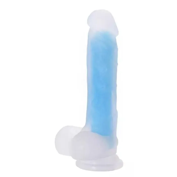 Dildo Consolador Realista Luminoso Brilla Con Luz Neon En La Oscuridad 18.5 Cm 