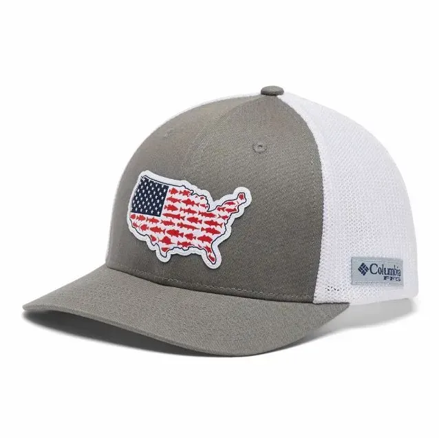 Gorra Columbia PFG Stateside Mesh Ball Cap Titanium, USA L/XL