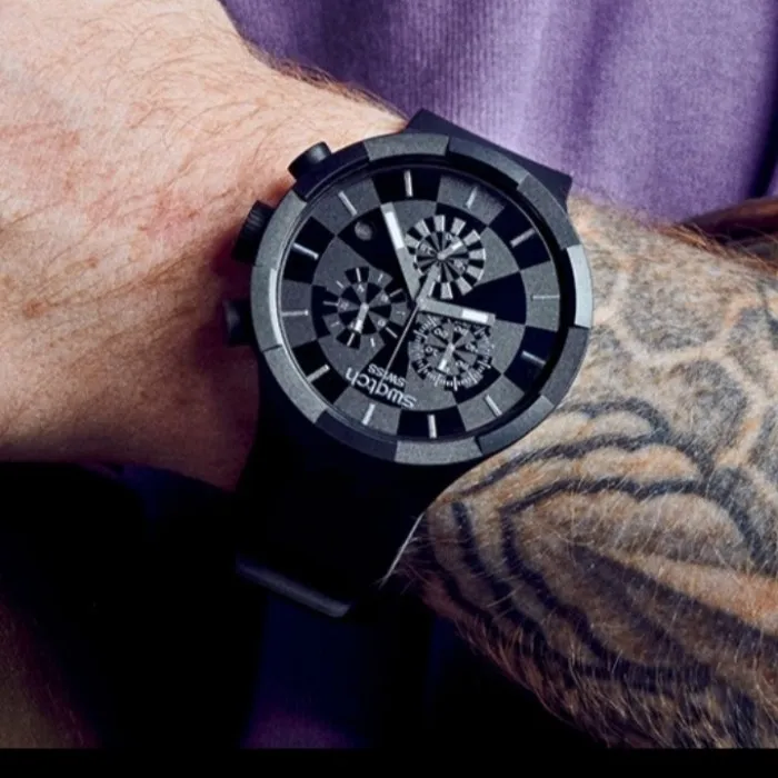 Swatch Check Point Black Big Bold Chrono SB02B400