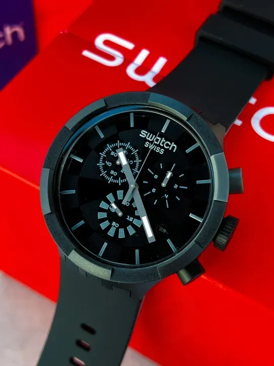 Swatch Check Point Black Big Bold Chrono SB02B400