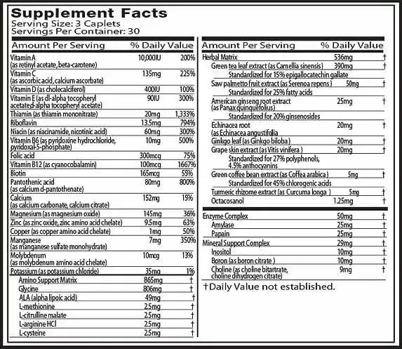 Platinum Multivitamin 90 Tabletas