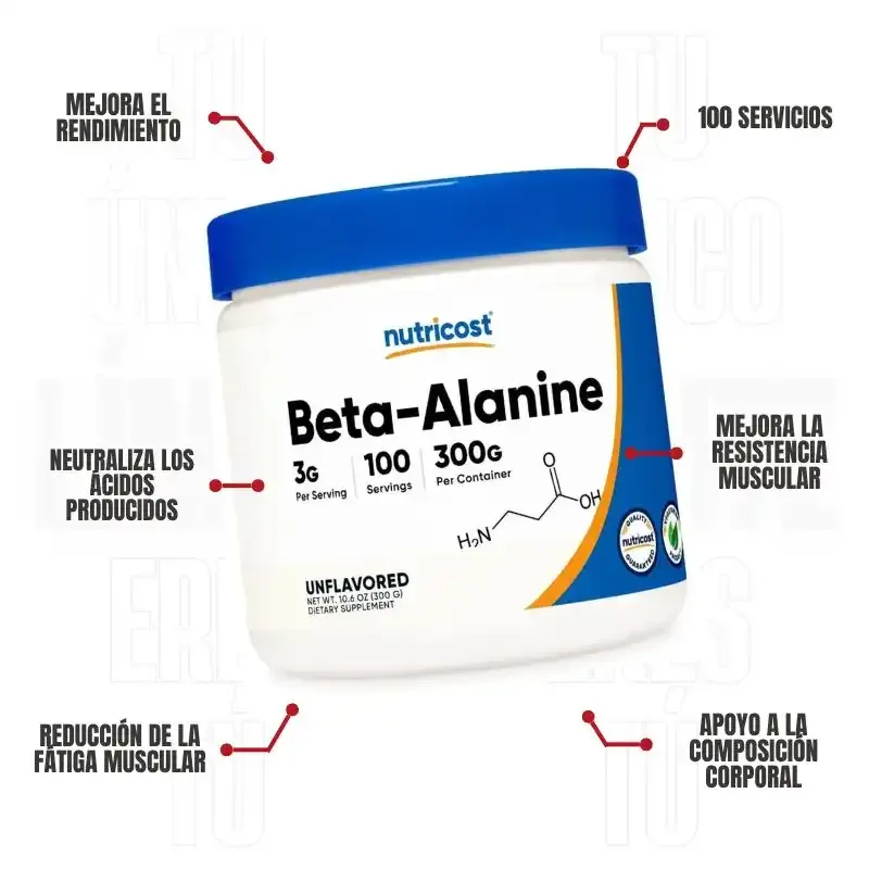 Beta Alanina 3 Gr 100 Servicios Nutricost