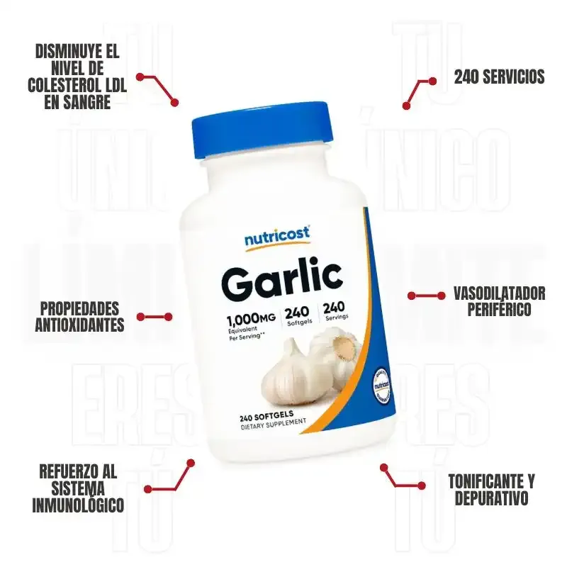 Garlic 1,000 Mg 240 Capsulas Nutricost