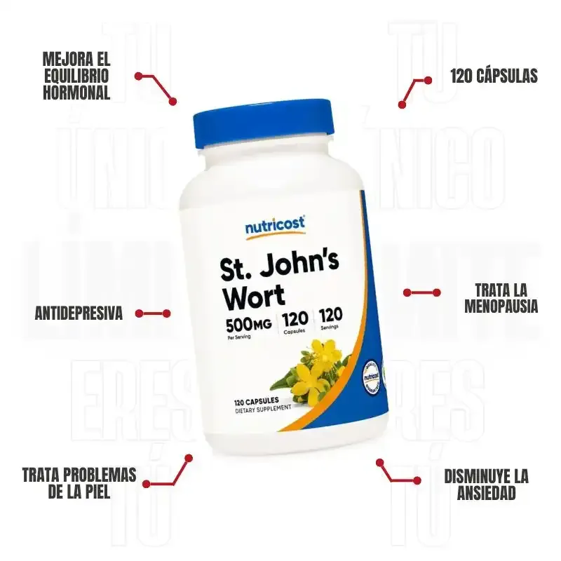 Hierba De San Juan (St. John’s Wort) 500 Mg 120 Capsulas