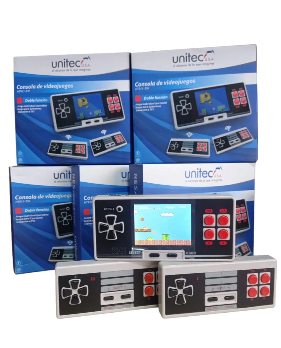 Consola Unitec HT911-TW (Portable y Al TV Con 200 Juegos)