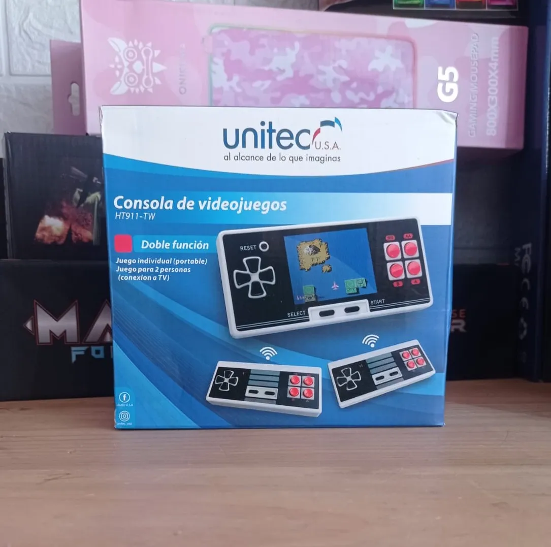 Consola Unitec HT911-TW (Portable y Al TV Con 200 Juegos)