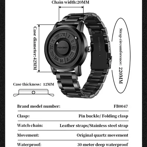 Reloj Foxbox Original Magnetico Pulso Acero 