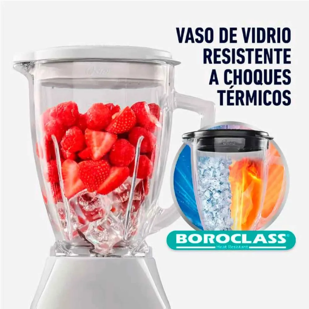 Licuadora OSTER Kaliman Vaso Vidrio Red