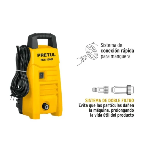 Hidrolavadora 1300psi Presión Máxima 127v Pretul 1200w