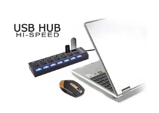 Multi Puerto 7 Puertos Hub Usb 2.0 Con Interruptor Switch