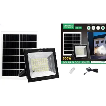 Lámpara Solar De 500w Con Panel Solar y Control Remoto GD-759