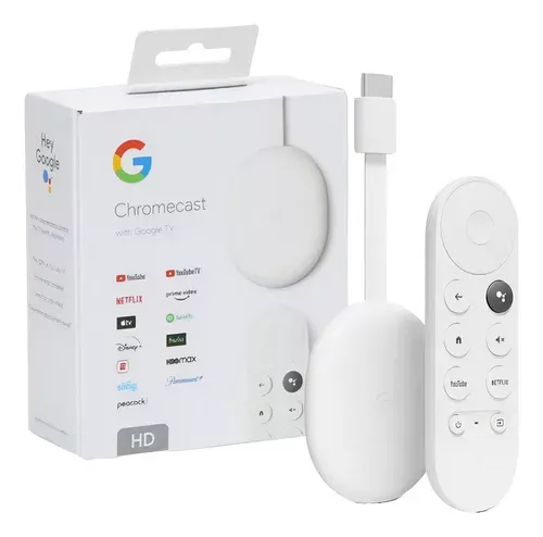 Chromecast 4k 4ta Generación Original Control Voz Google Tv Smar Tv