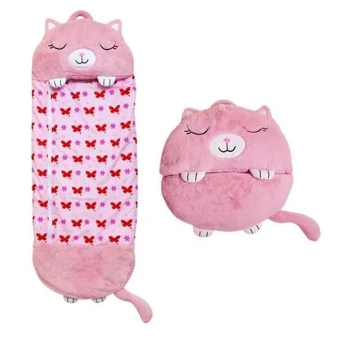 Happy Nappers Para Dormir 130cm x 50cm Gato Rosa