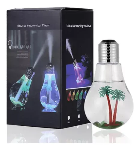 Humificador Diseño Bombillo Led Ultrasonico 400ml