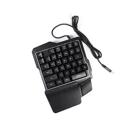 Teclado Gamer Una Mano 35 Teclas K7 Retroiluminado Membrana