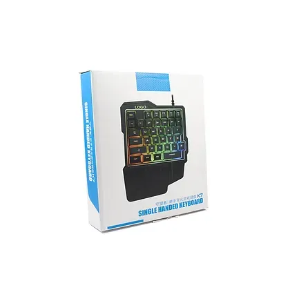 Teclado Gamer Una Mano 35 Teclas K7 Retroiluminado Membrana