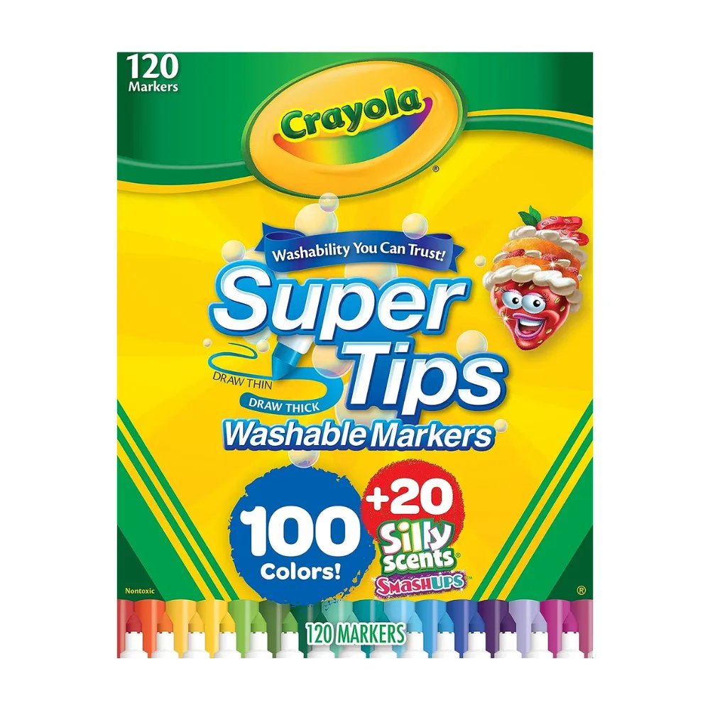 Crayola Super Tips 120 Marcadores Lavables 