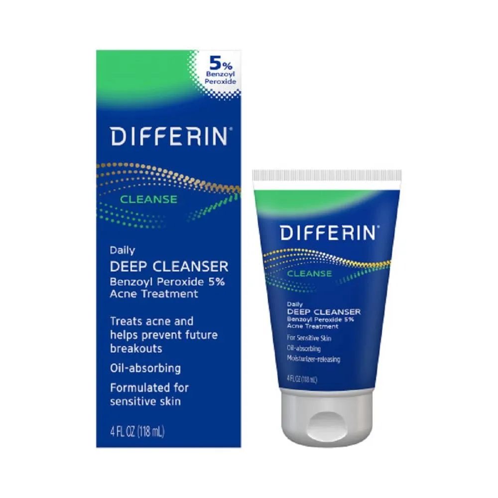 Differin Jabón facial para acné con peróxido de benzoilo 5% 118ml