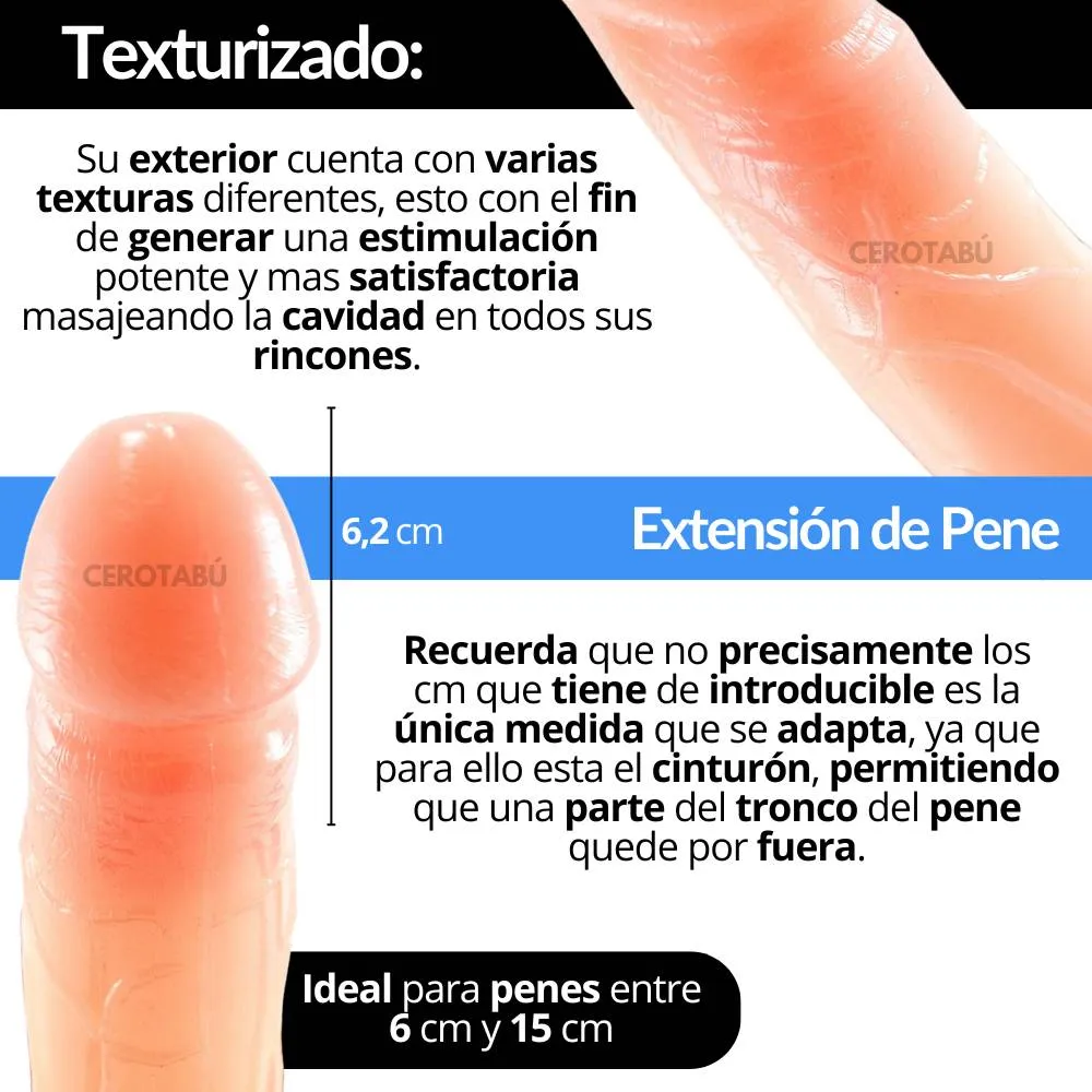 Arnes Con Dildo Consolador Harnes Unisex Hueco