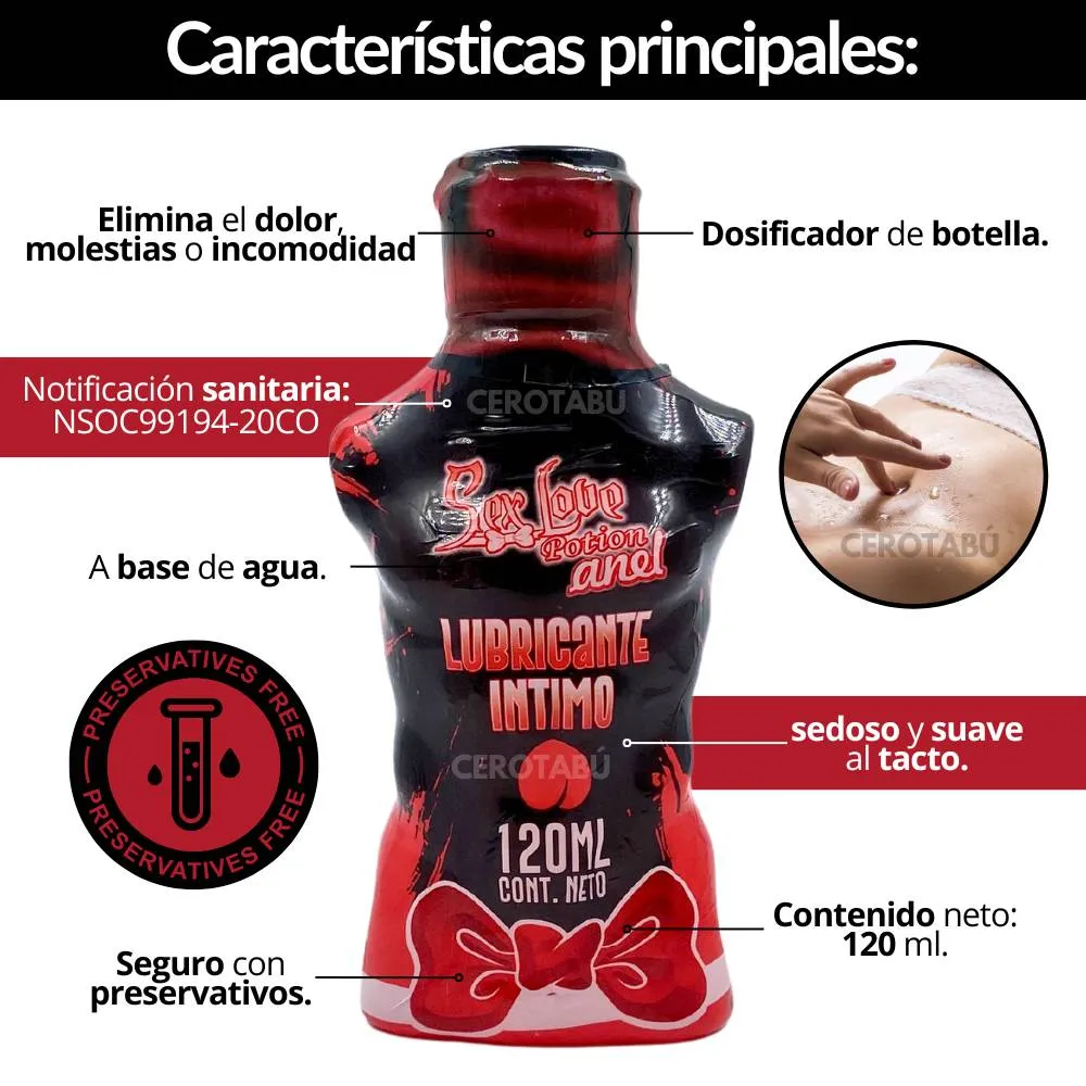 Lubricante Dilatador Anal Tipo Gel Sex Love x 120ml 