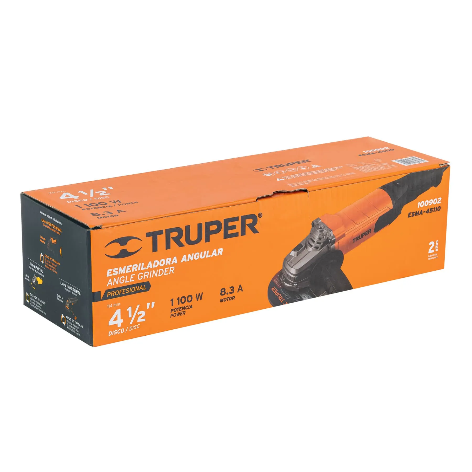 Pulidora Angular 4-1/2" Marca Truper 1100 W