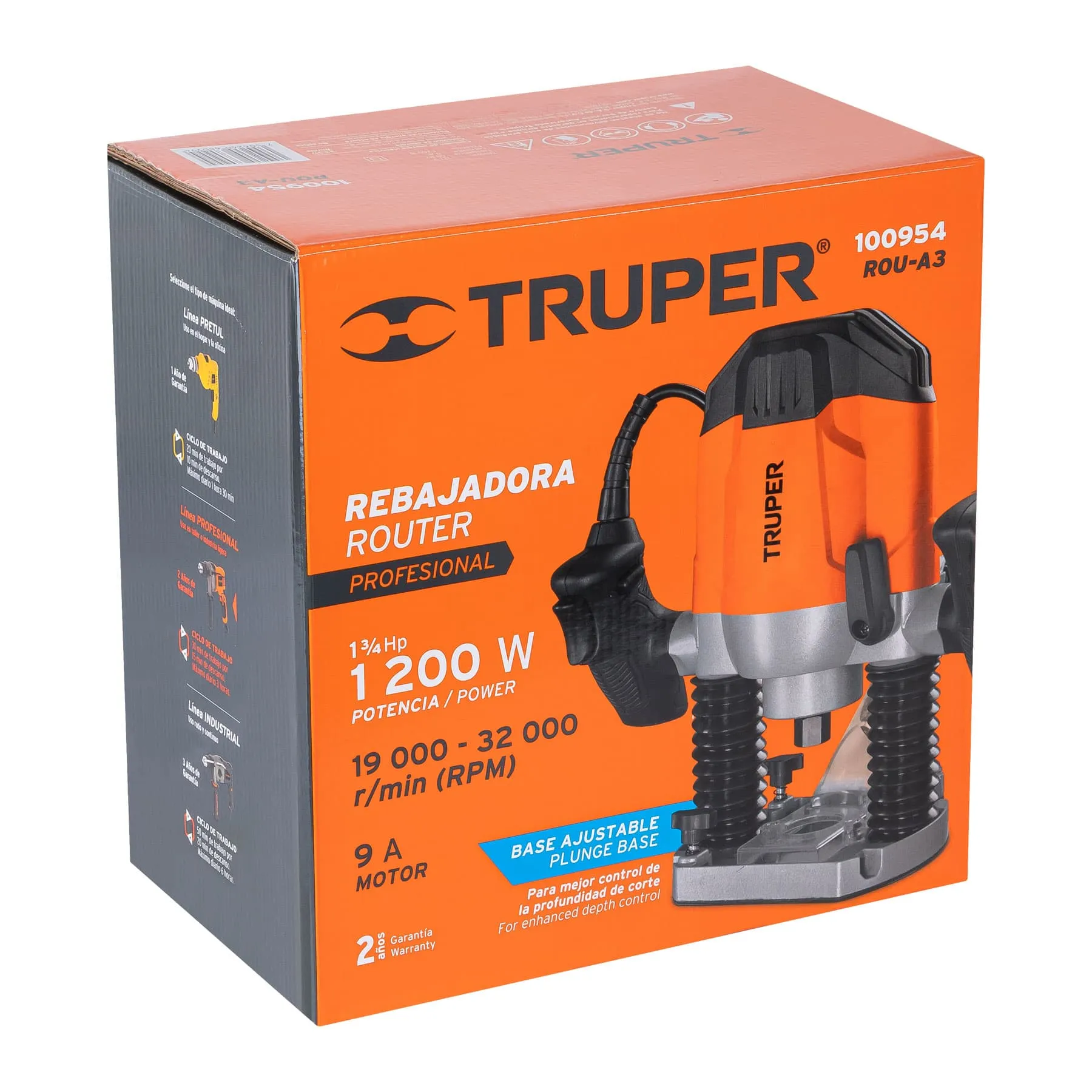 Ruteadora 1200 W 1-3/4 Hp Marca Truper