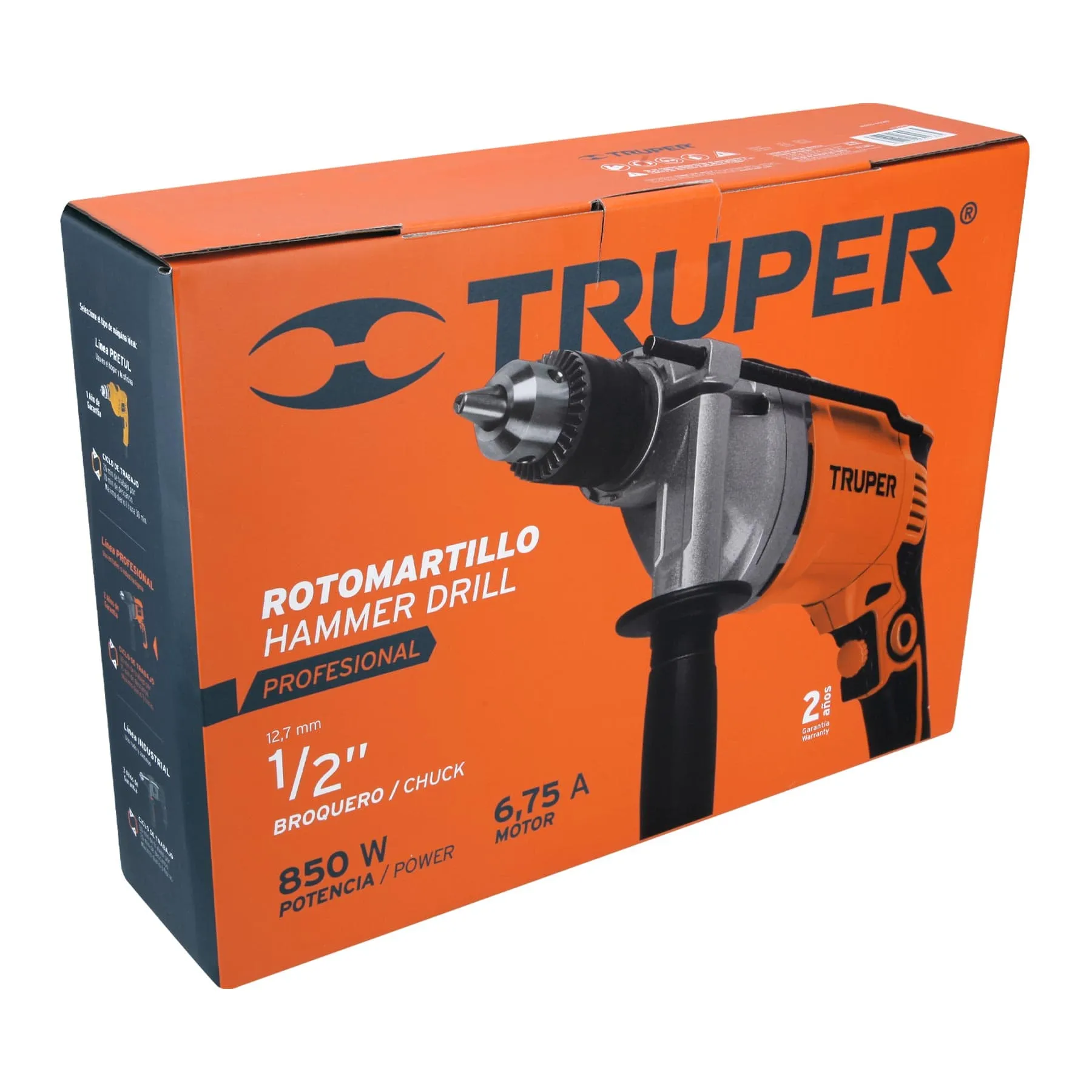 Taladro Percutor 1/2" 850 W Marca Truper 