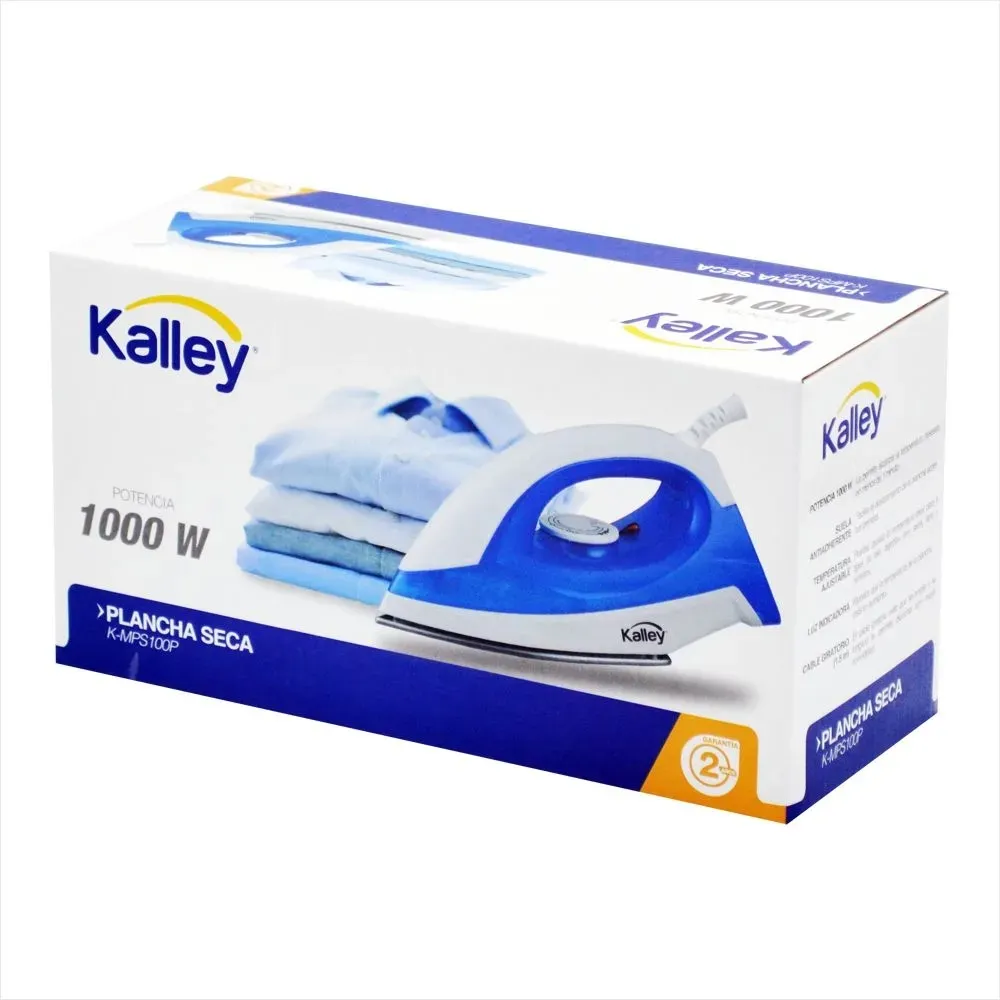 Plancha Ropa Kalley Electrica Seca Antiadherente K-mps100p