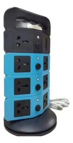 Torre Multitoma Vertical 4 Pisos Usb X 12 Tomas 2500 W