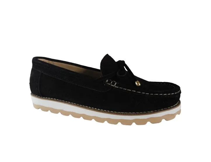 Zapato mocasín para mujer CALZADO GUERREROS GF-04 NEGRO