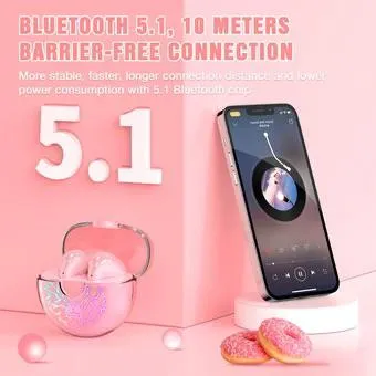 Auriculares ONIKUMA Original Rosado Gaming Earbuds Inalámbricos Bluetooth   T35 Audífonos