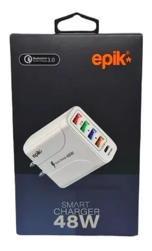 Cargador Para Celular Potente 48w 5 Puertos Carga Rápida Epika 3514 