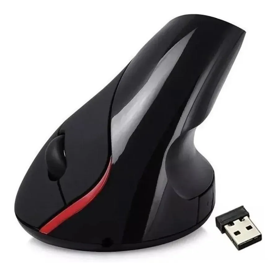 Mouse vertical inalámbrico recargable Weibo WB-881 negro