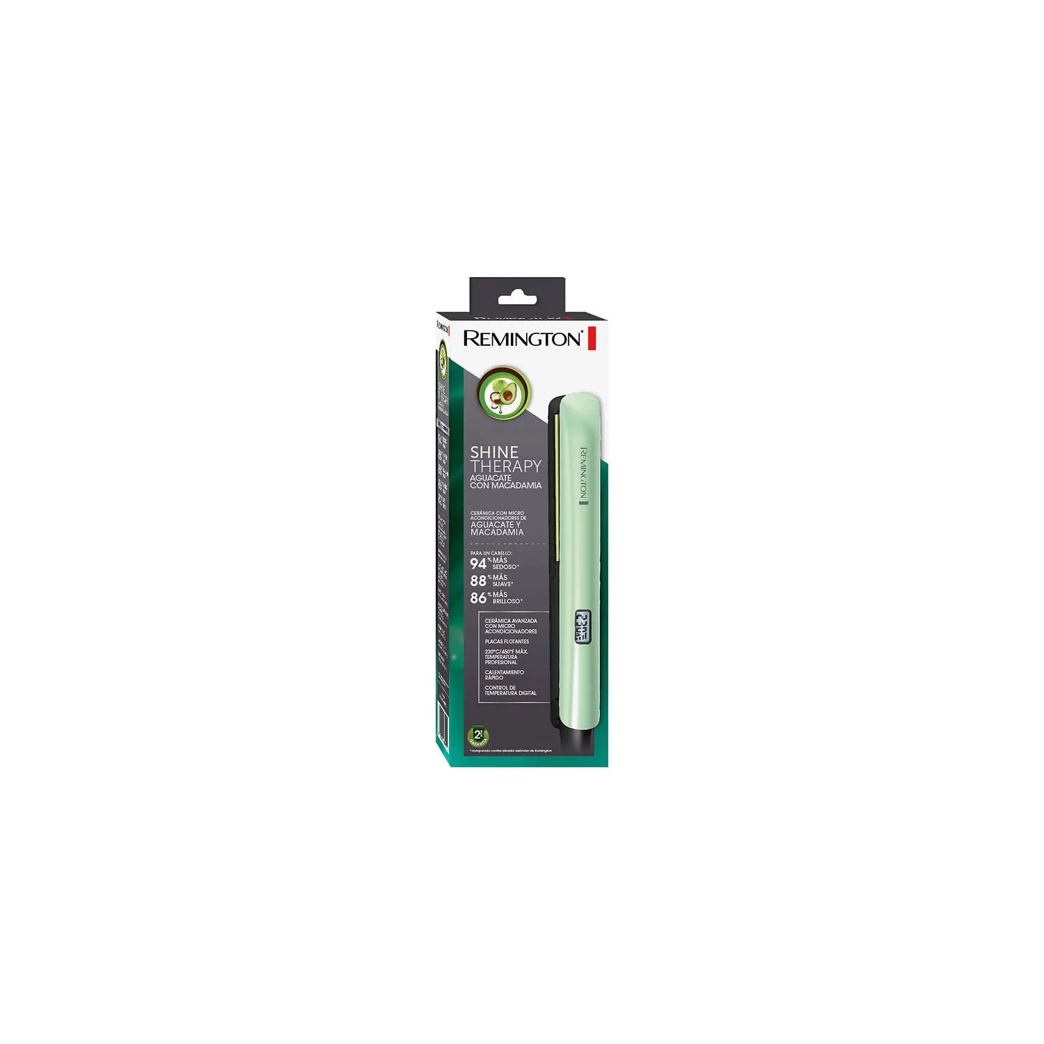 Plancha De Cabello En Ceramica Remington Aguacate Y Macadamia S9960