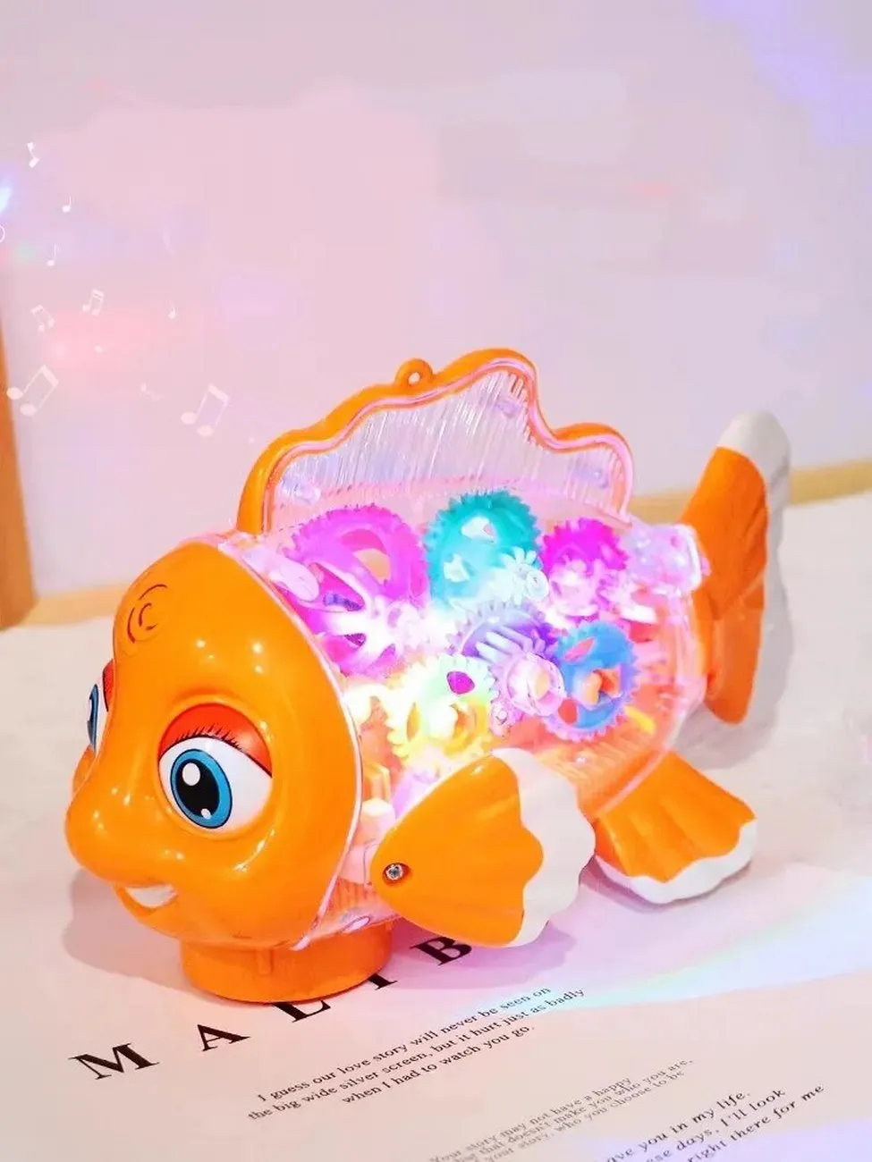 Pez Nemo Robot Luces Sonido Movimiento Juguete + Bateria