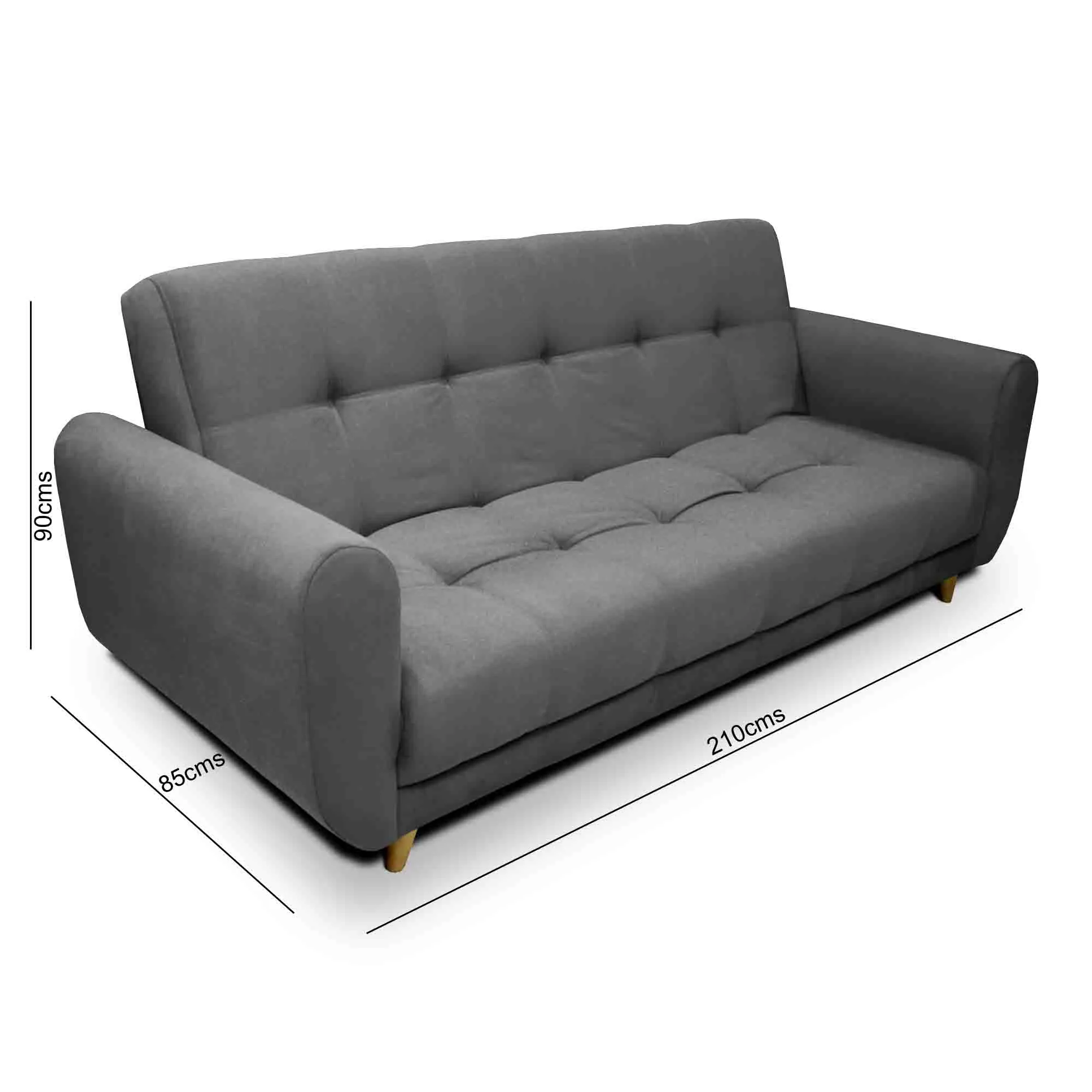 Sofa Cama Comfort Sistema Clic Clac Color Gris