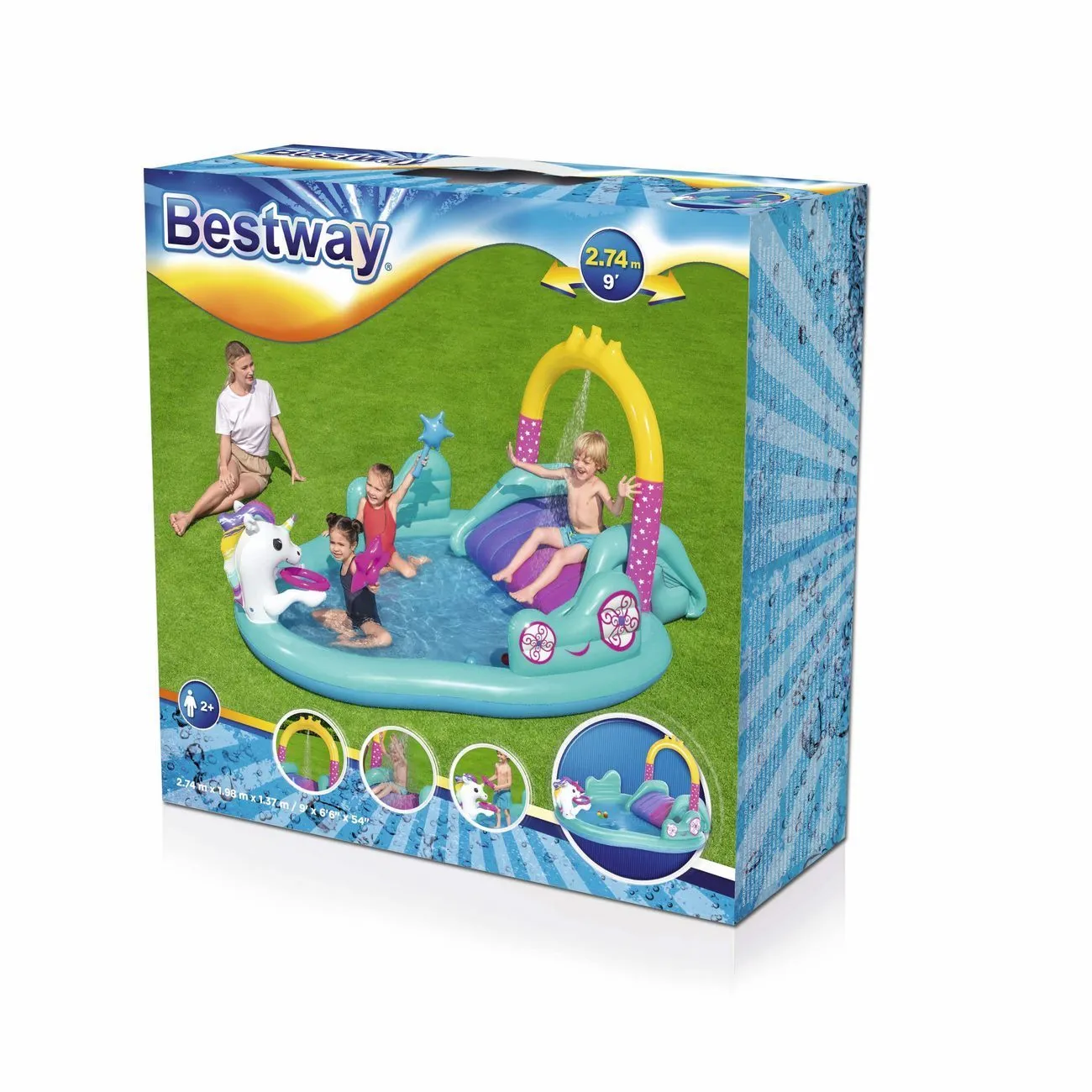 Alberca Inflable Inf. 3-6años Unicornio C/resb Bestway 53097