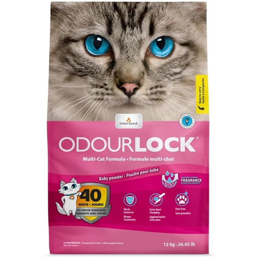 Odourlock Arena Gatos Libre Polvo Ultrapremium Talco 12kg